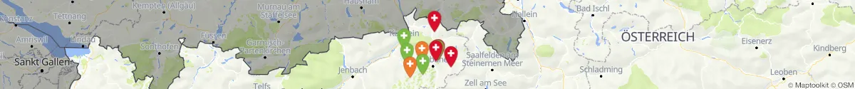 Kartenansicht für Apotheken-Notdienste in der Nähe von Kirchdorf in Tirol (Kitzbühel, Tirol)